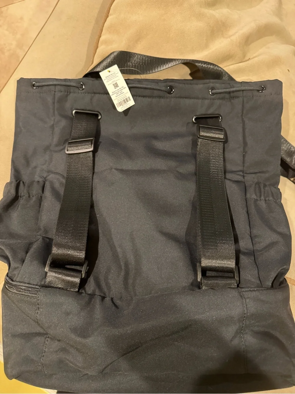Beyond Yoga Black Everyday Convertible Gym Bag with Tag